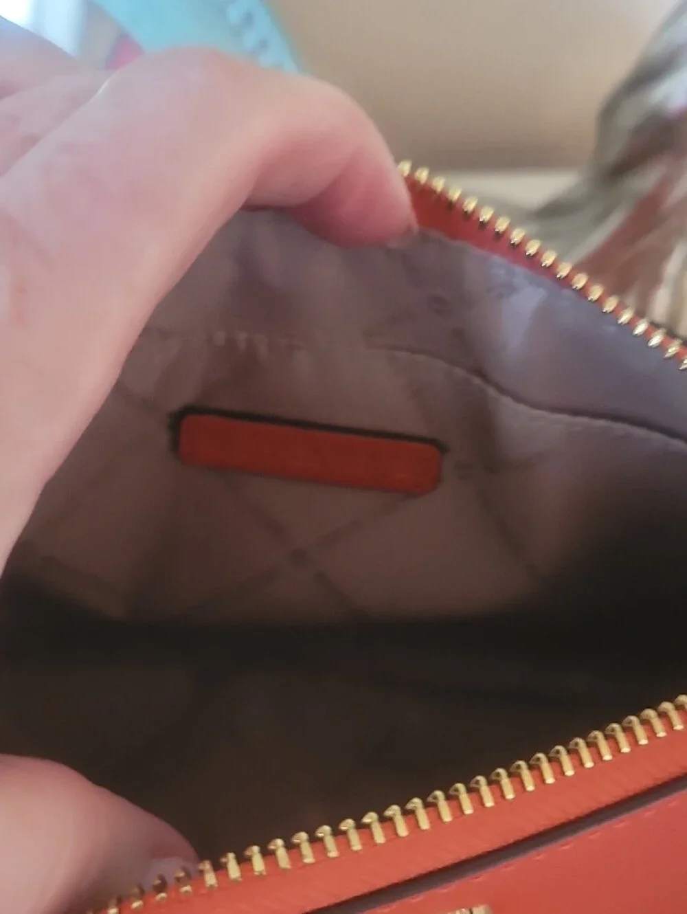 Michael Kors Orange Leather Crossbody Bag with Wallet & Coin Pouch